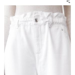 Zara Baggy Fit Paper Bag Jeans Size 6